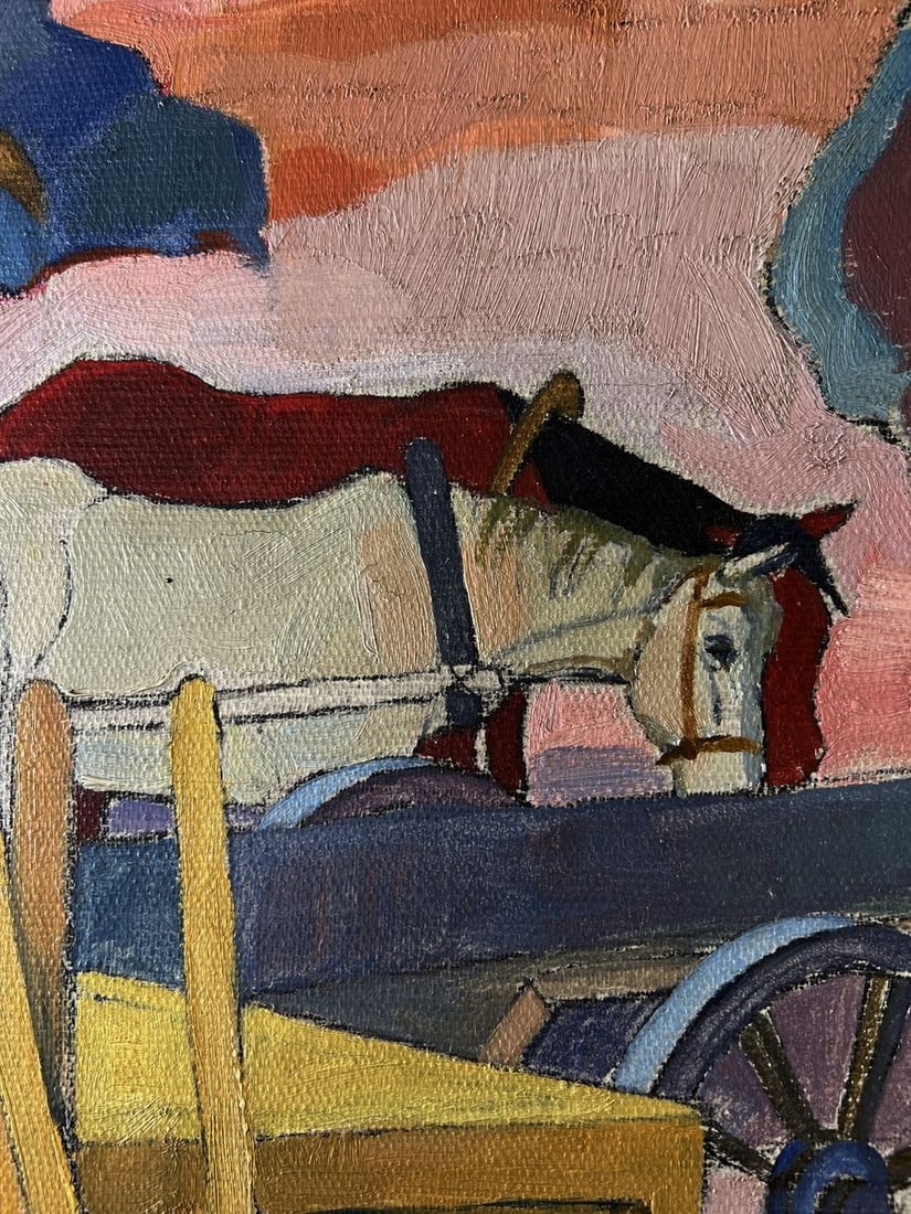 Oil painting Military camp Serhiy Gnoyovy - 16