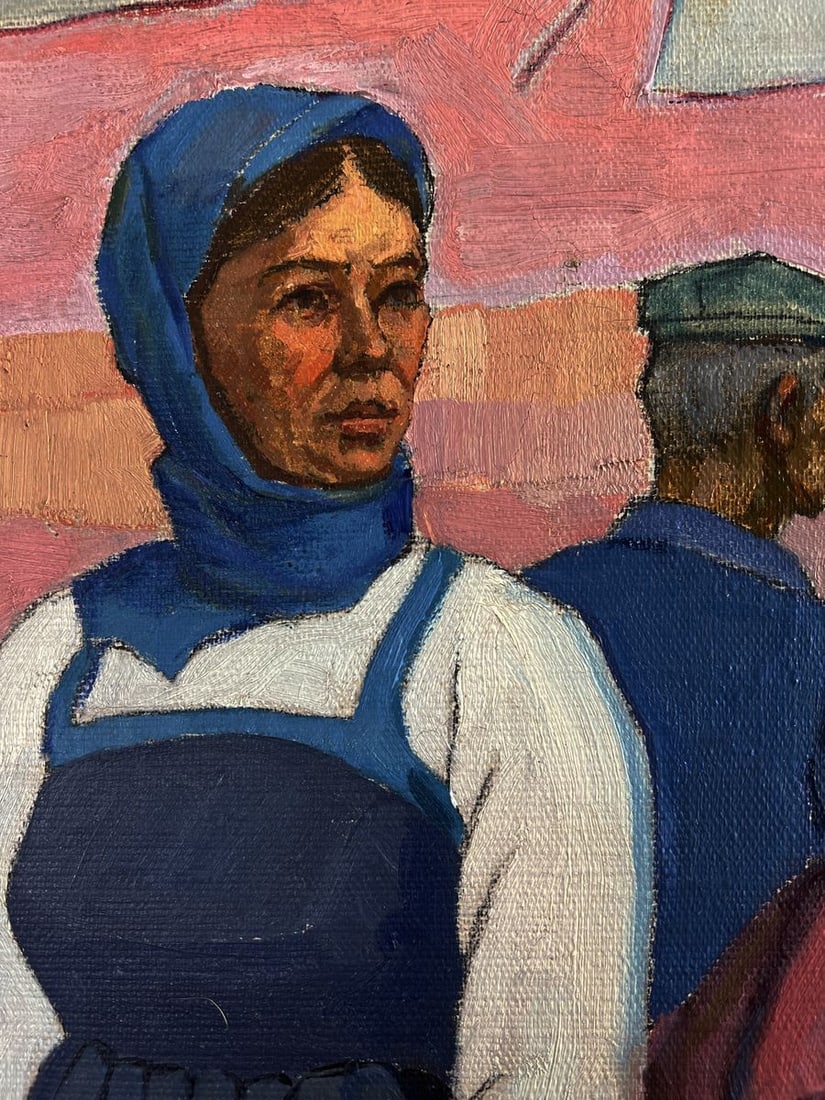 Oil painting Military camp Serhiy Gnoyovy - 5