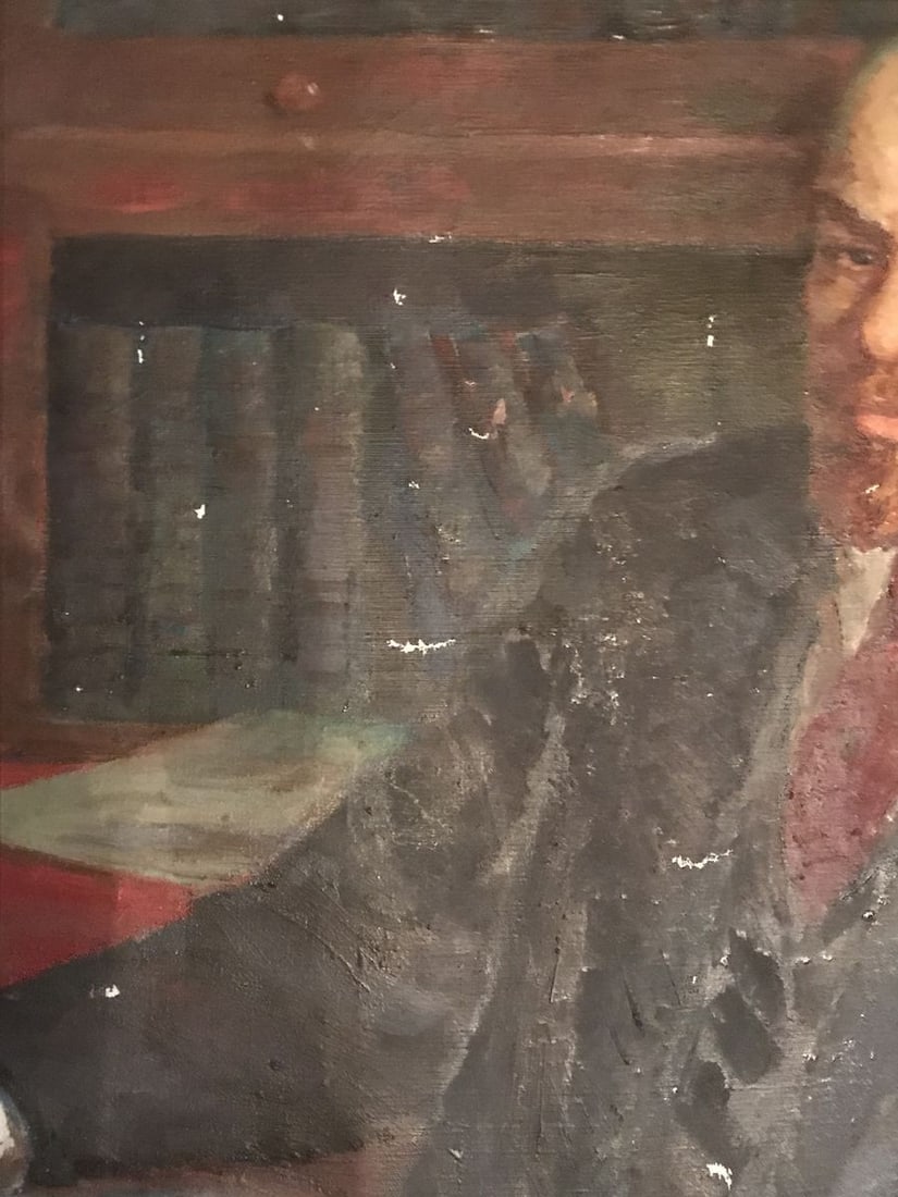 Oil painting Lenin with a newspaper Fedor Zagorodnyuk - 4