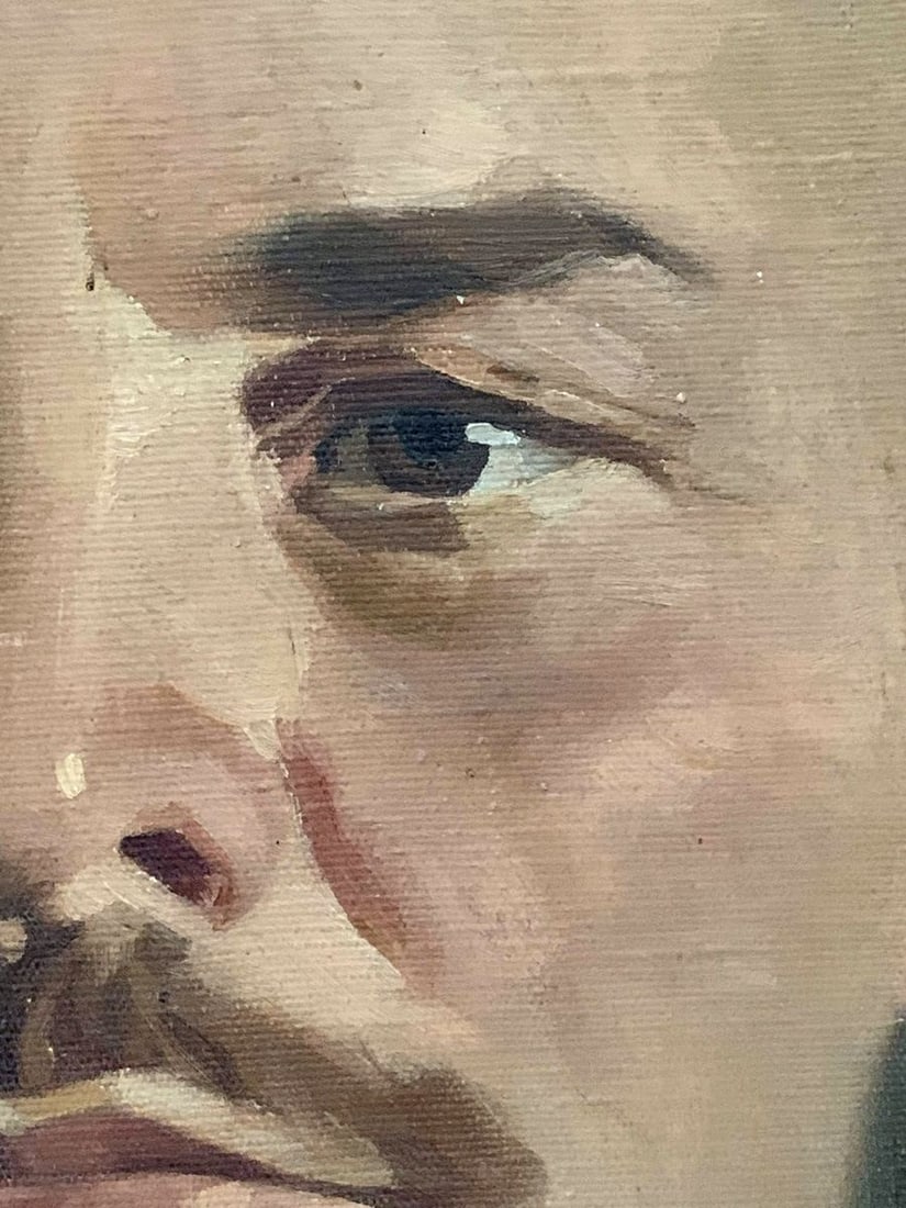 Social realism oil painting Portrait of Lenin Unknown artist - 8