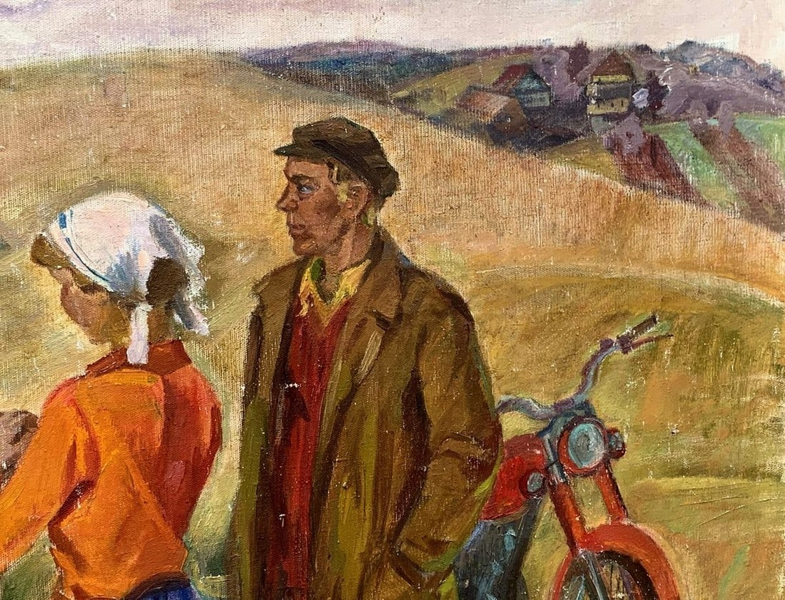 Social realism oil painting Days on the field Barinova-Kuleba Vera Ivanovna - 9