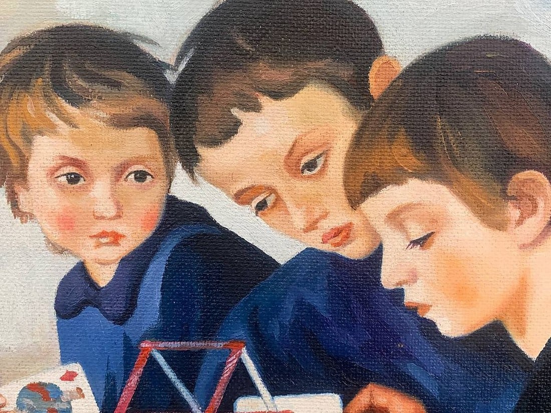 Oil painting Children's games Serebryanskaya Z. - 5