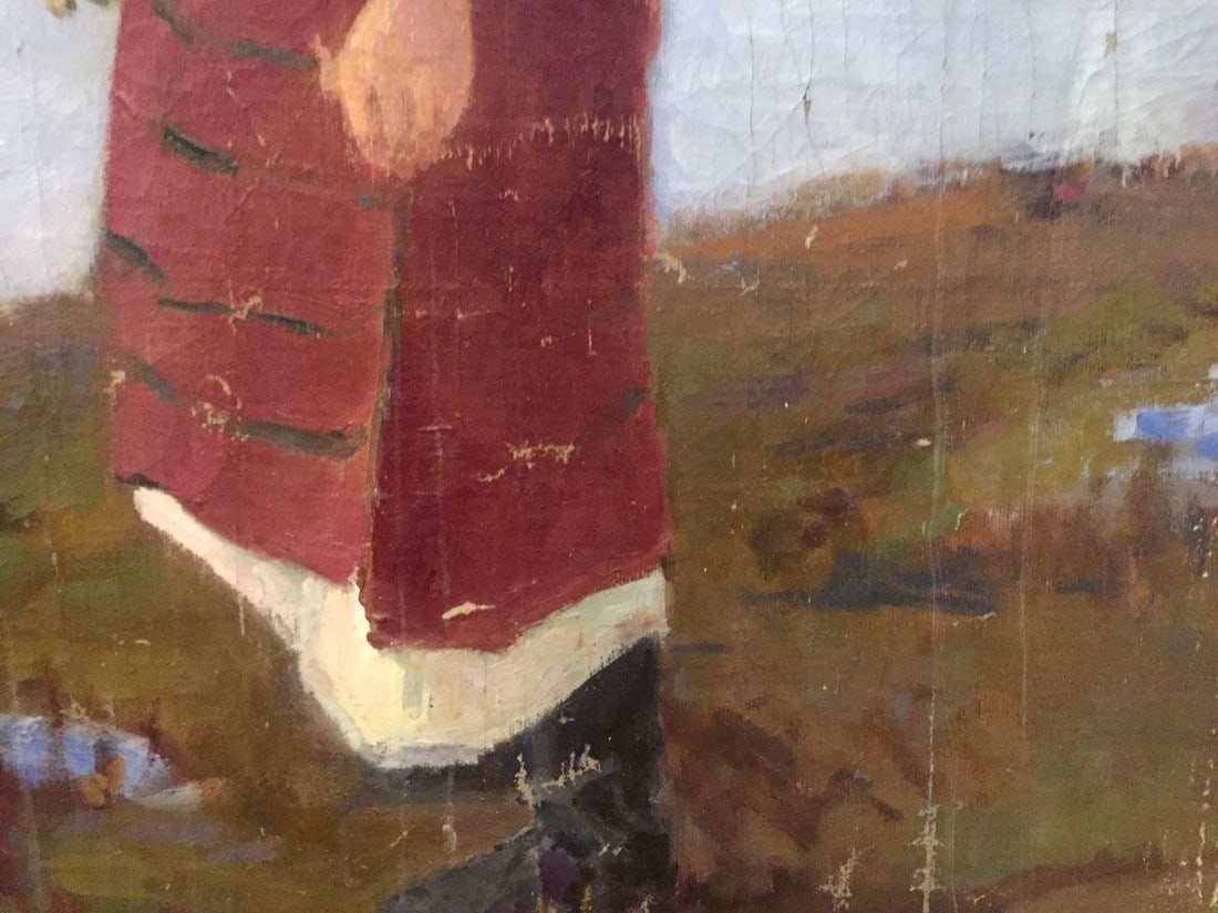 Oil painting Mom with son - 5