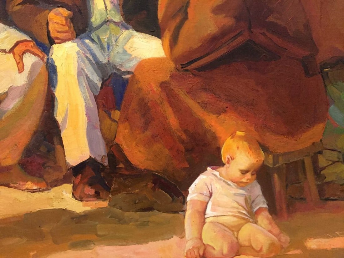 Oil painting Evening gatherings - 5