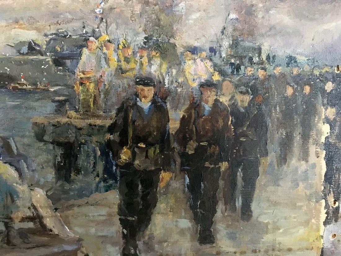 Oil painting Sailors in the port Pichuyev K. I. - 5