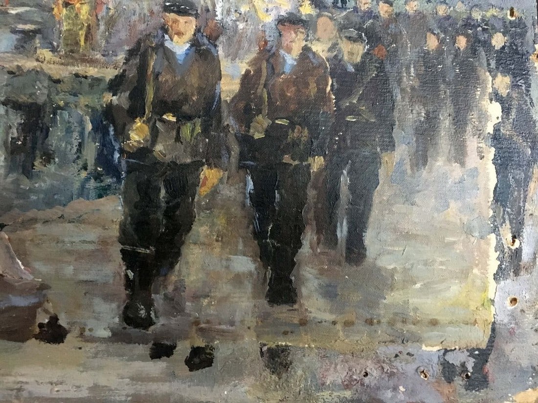 Oil painting Sailors in the port Pichuyev K. I. - 6