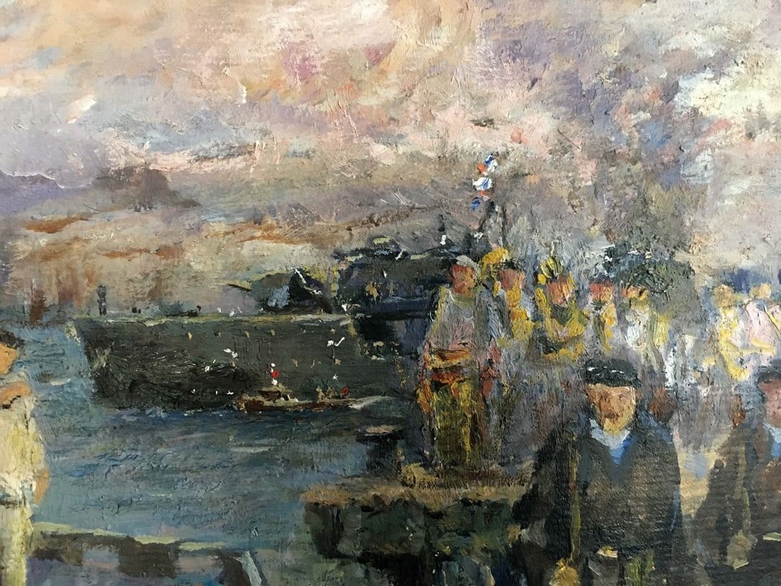 Oil painting Sailors in the port Pichuyev K. I. - 8