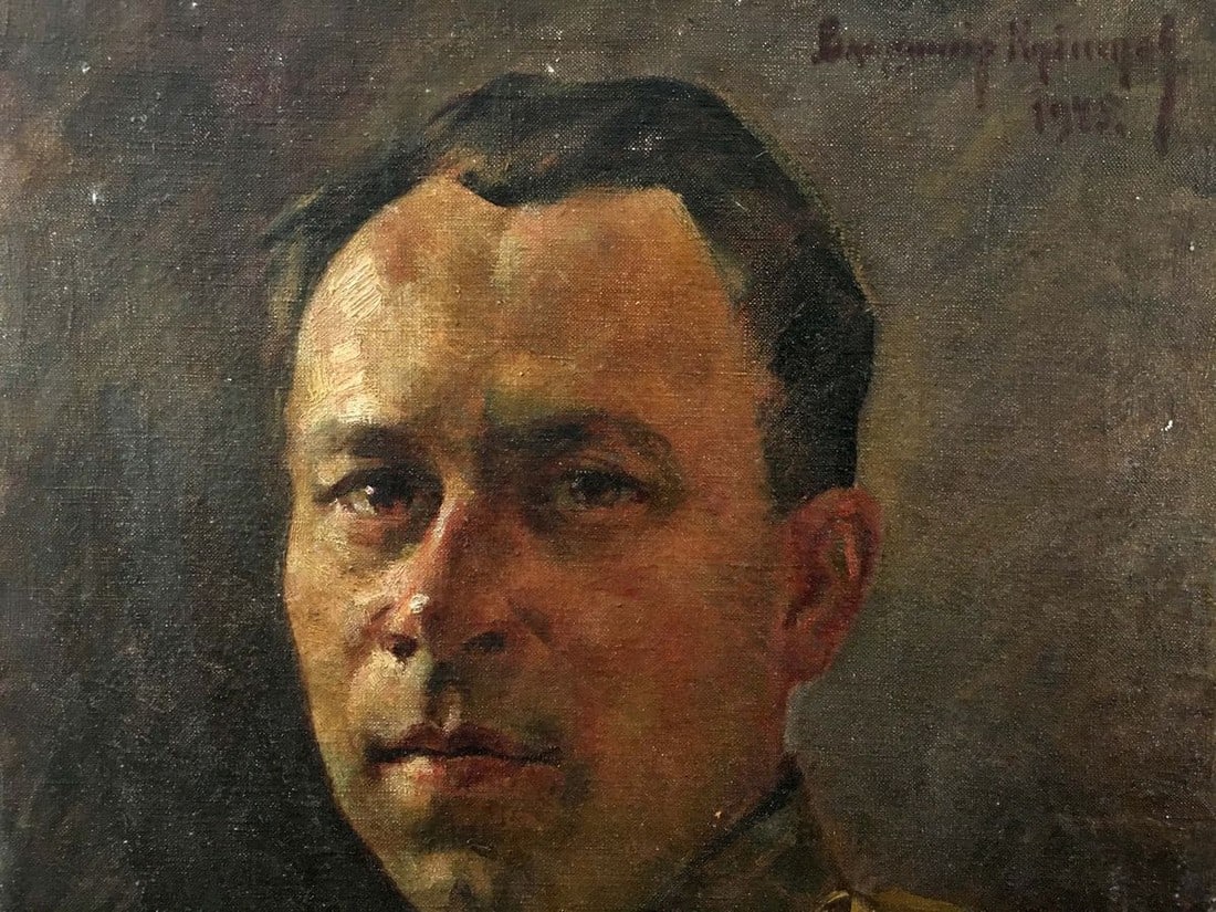 Oil painting Portrait of a soldier Vladimir Aleksandrovich Kuznetsov - 4