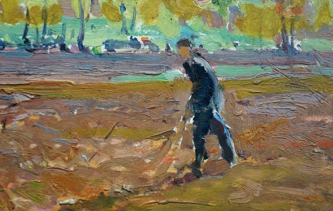 Oil painting Cleaning on the field Sakhnenko Viktor Ivanovich - 5