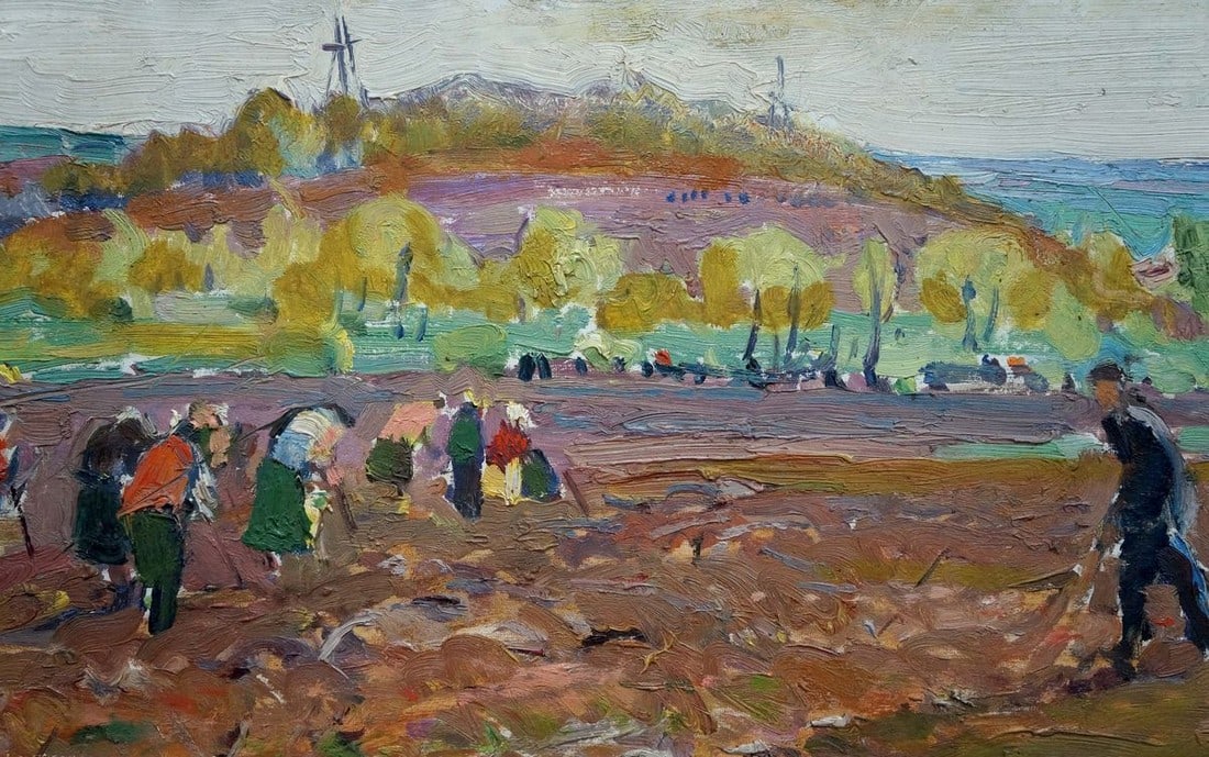 Oil painting Cleaning on the field Sakhnenko Viktor Ivanovich - 6