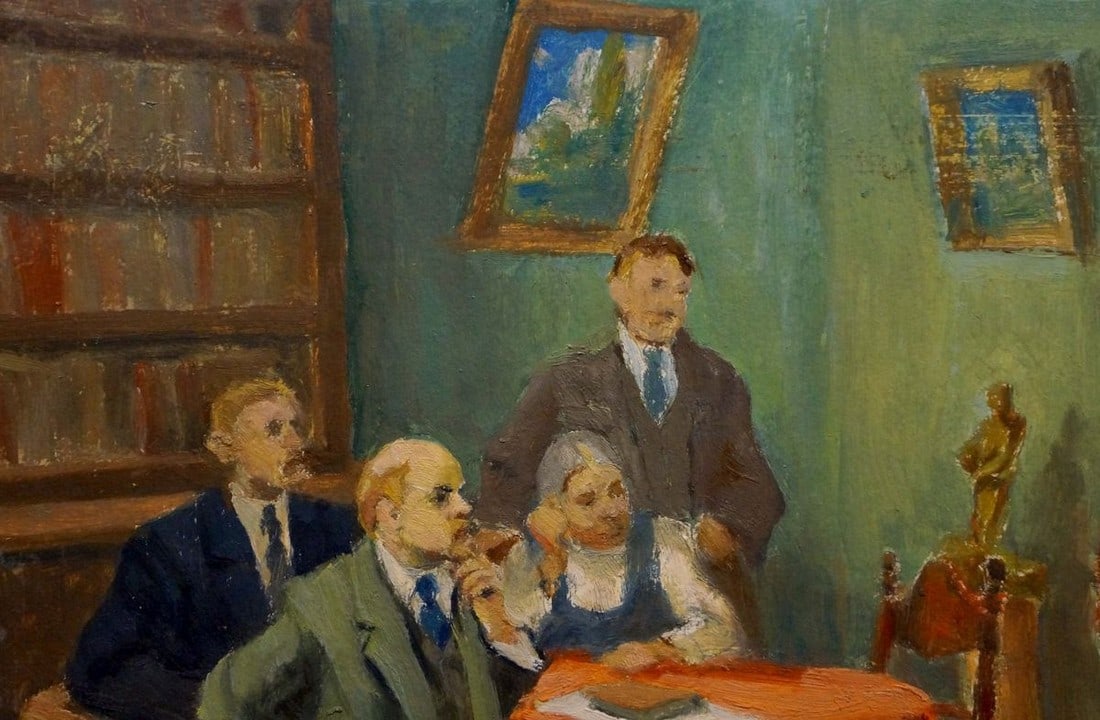 Oil painting Speech to Lenin - 3