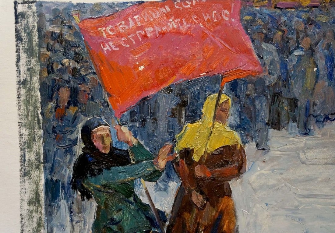 Oil painting Rally of people Pokulity Konstantin Ivanovich - 4