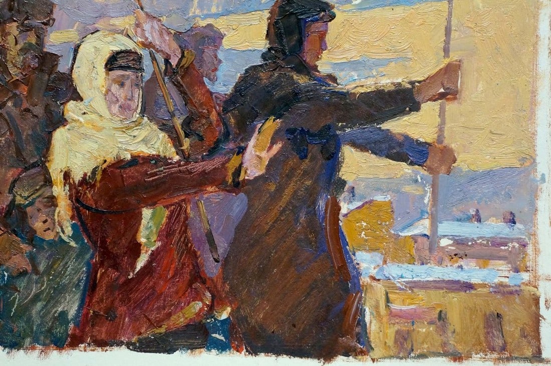 Oil painting Rally of people Pokulity Konstantin Ivanovich - 6