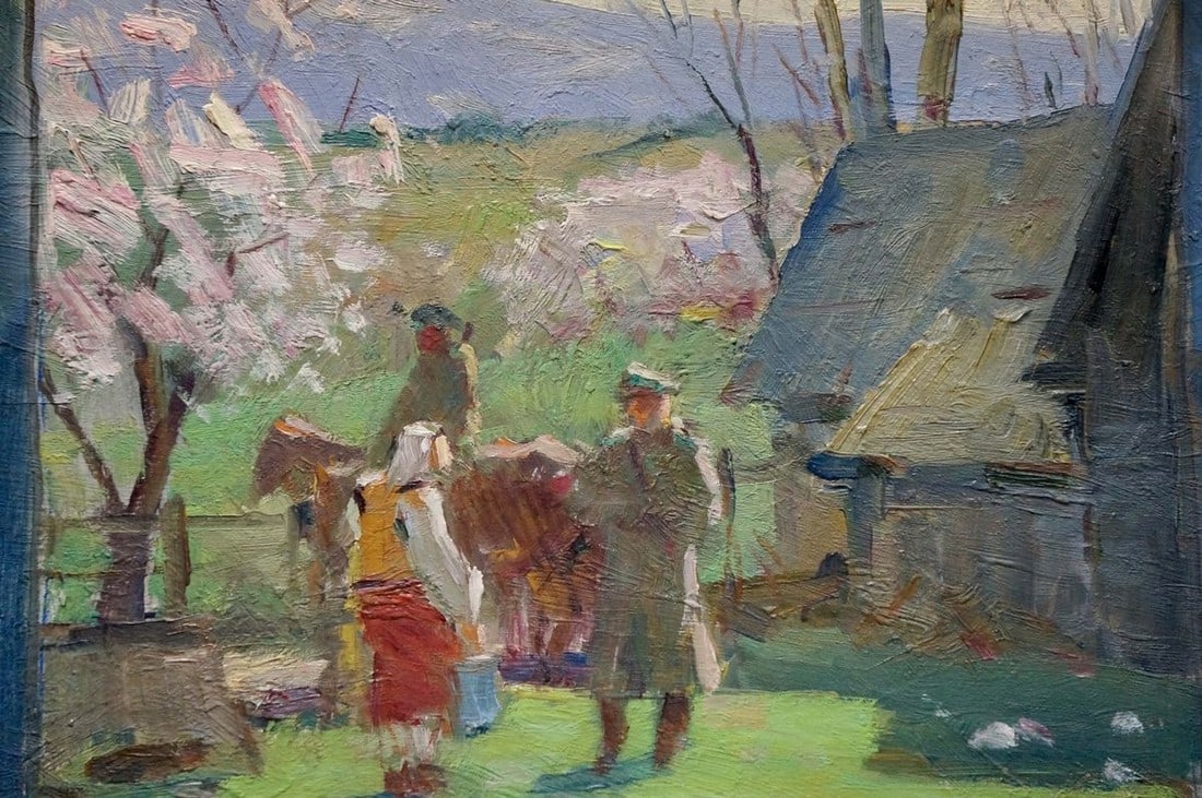 Oil painting Rural life Bazylev Nikolay Ivanovich - 2