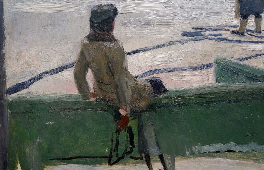 Oil painting At the stadium Grigoriev Sergey Alekseevich - 2