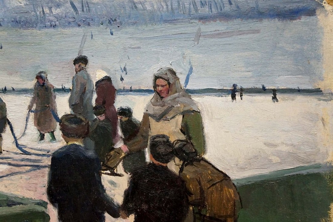 Oil painting At the stadium Grigoriev Sergey Alekseevich - 4