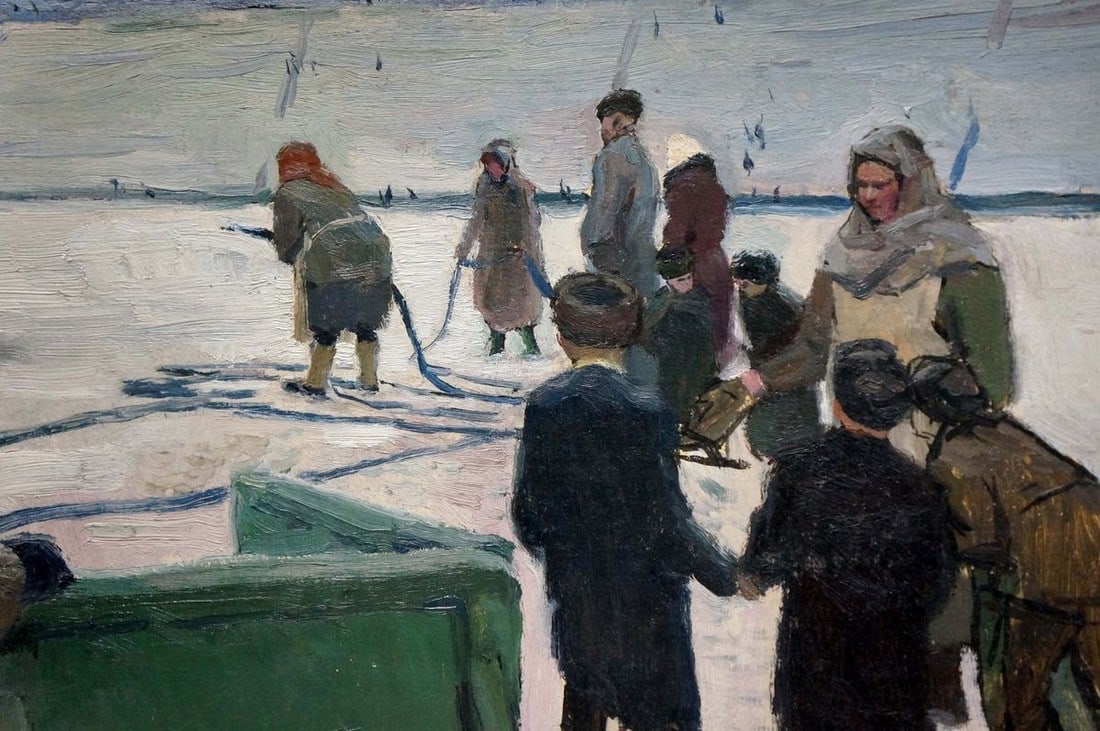 Oil painting At the stadium Grigoriev Sergey Alekseevich - 6