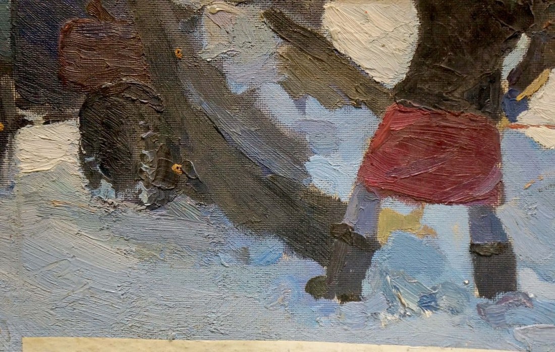 Oil painting People on the street Pokulity Konstantin Ivanovich - 2