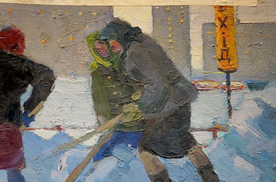Oil painting People on the street Pokulity Konstantin Ivanovich - 4