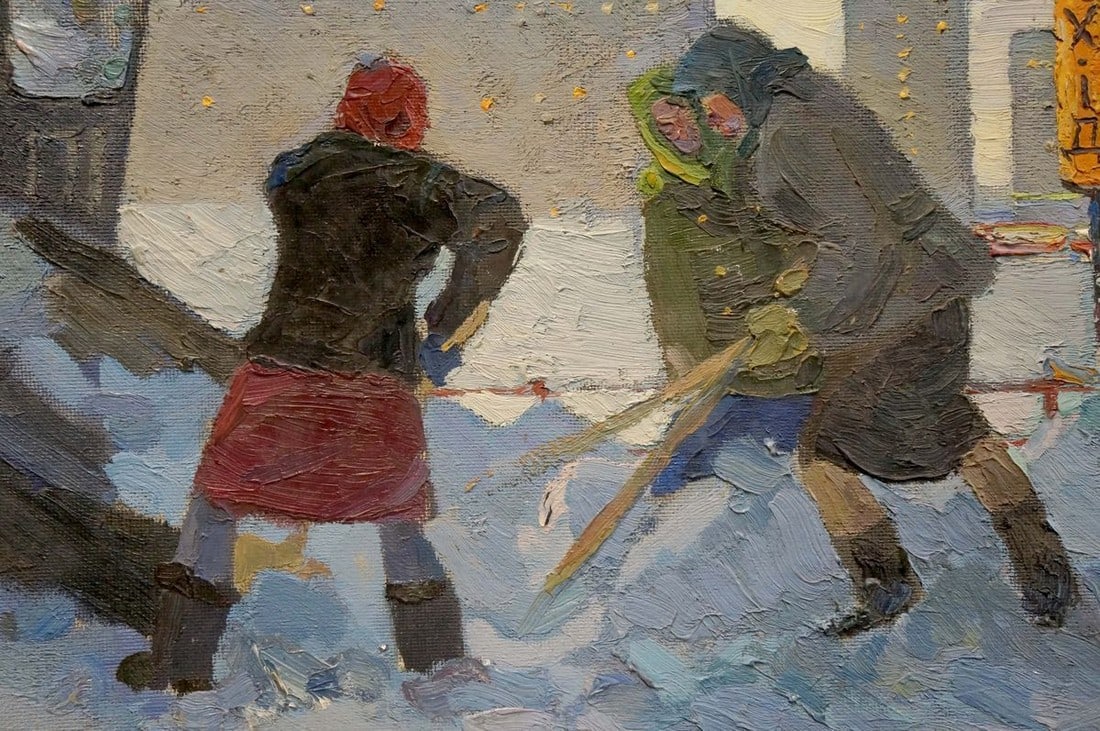 Oil painting People on the street Pokulity Konstantin Ivanovich - 6