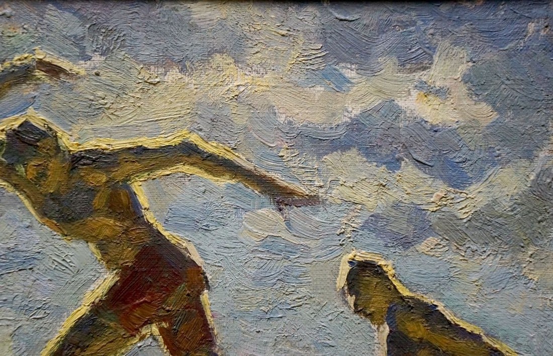 Oil painting Footballers - 4