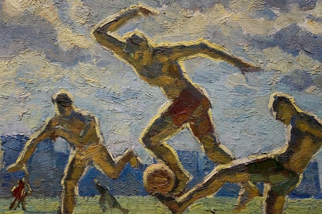 Oil painting Footballers - 6