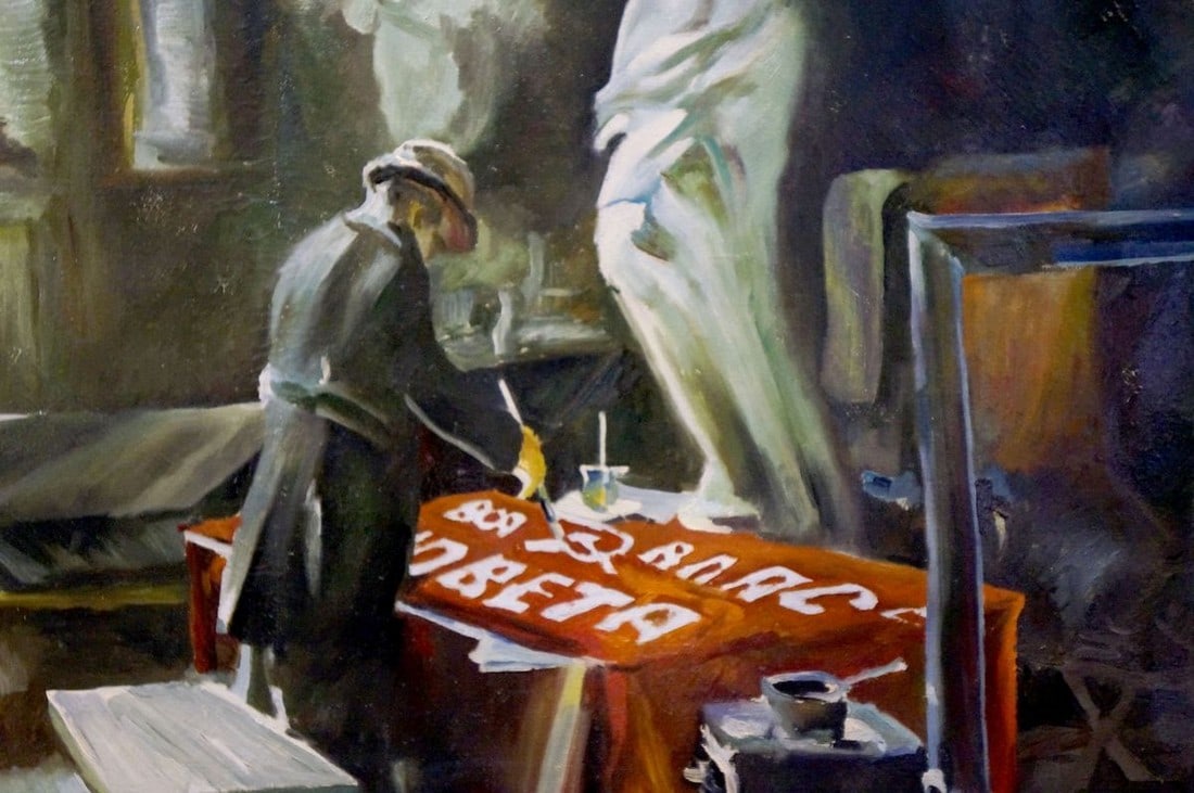 Oil painting The first slogan Titarenko Maria Anatolyevna - 6