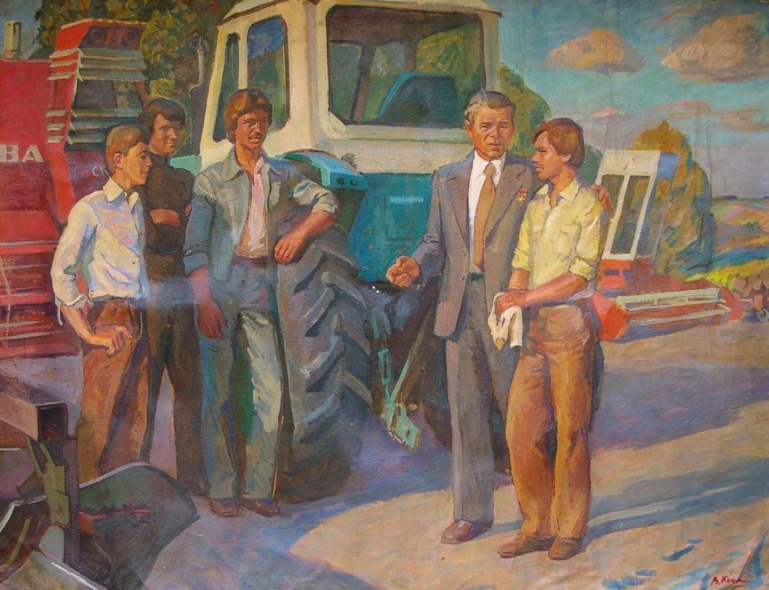 Oil painting Workers Kozik Viktor Georgievich (1 of 6)