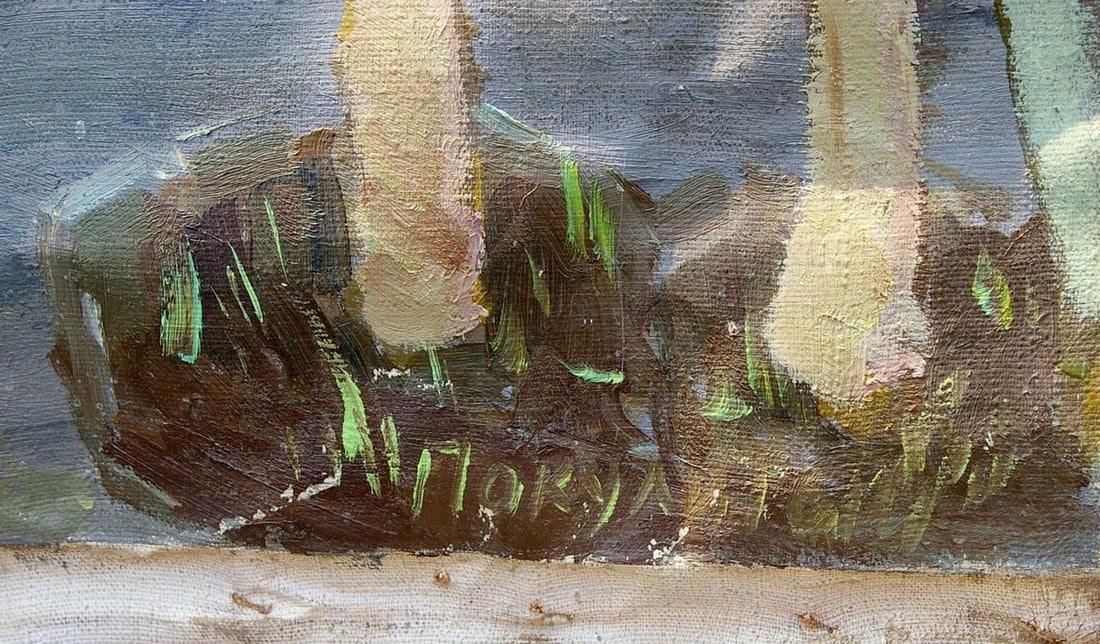 Oil painting The first tractor Pokulity Konstantin Ivanovich - 4