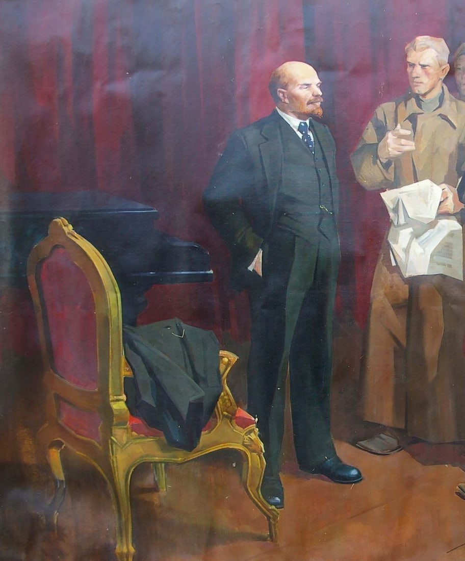 Oil painting Lenin with the Komsomol Unknown artist - 2