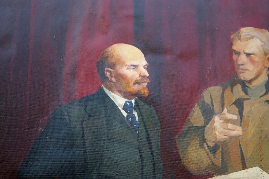 Oil painting Lenin with the Komsomol Unknown artist - 5
