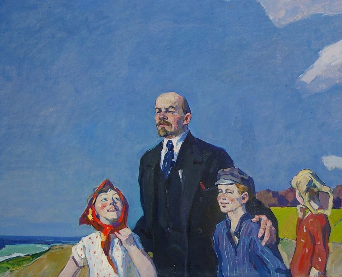 Oil painting Lenin with children Logvin Ivan Dmitrievich - 3