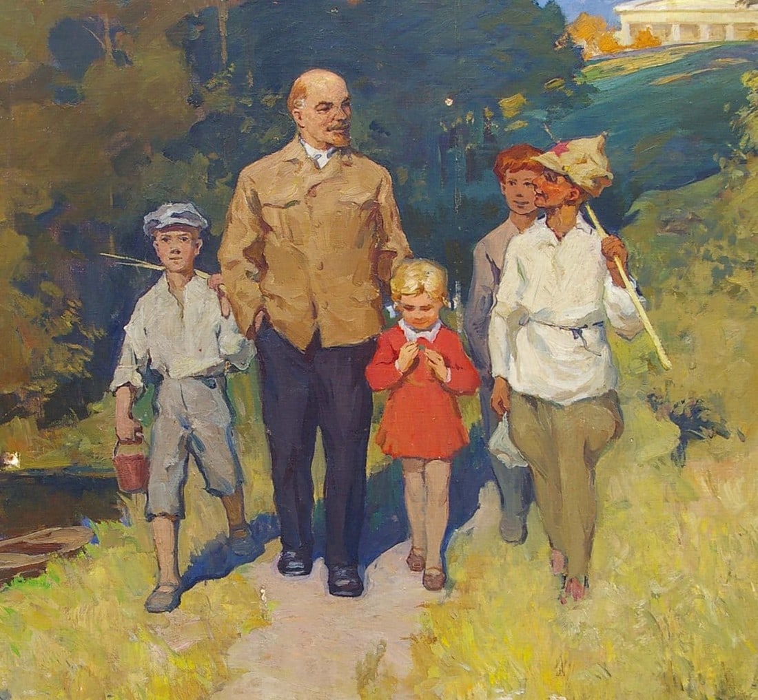 Oil painting Lenin with children Pavlyuk Georgy Nikolaevich - 2