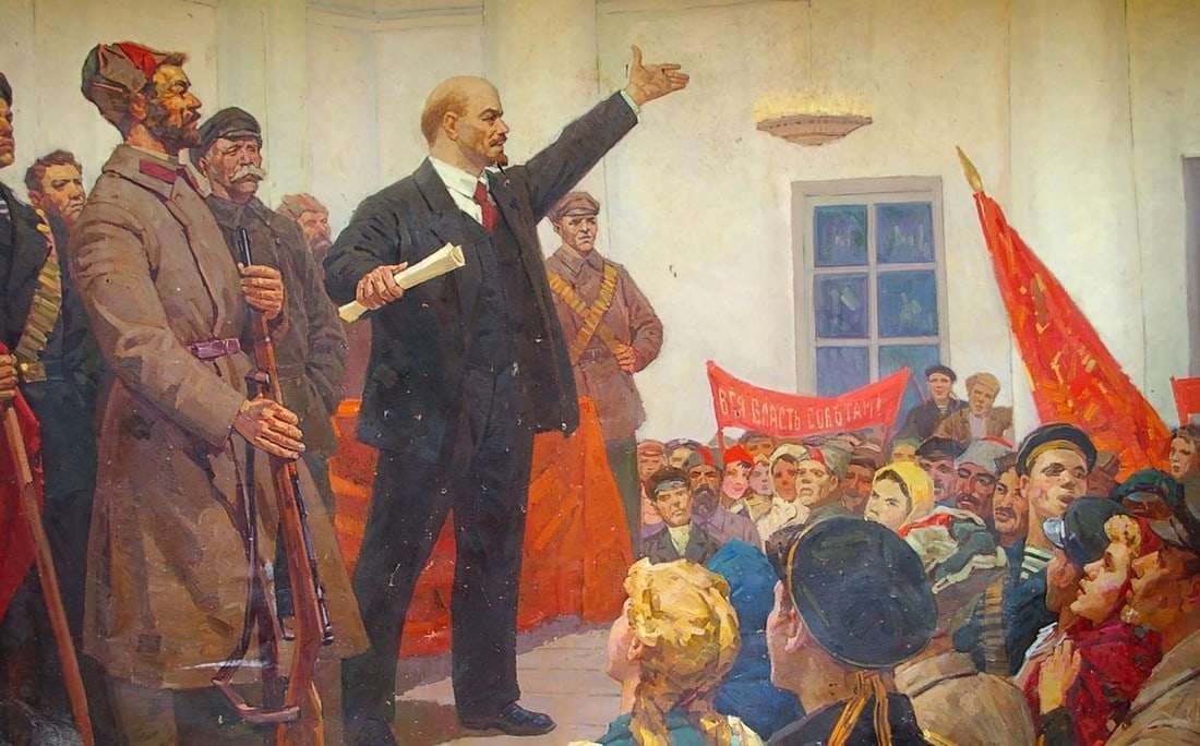 Oil painting Lenin's speech Samoylenko Zoya Alexandrovna - 4