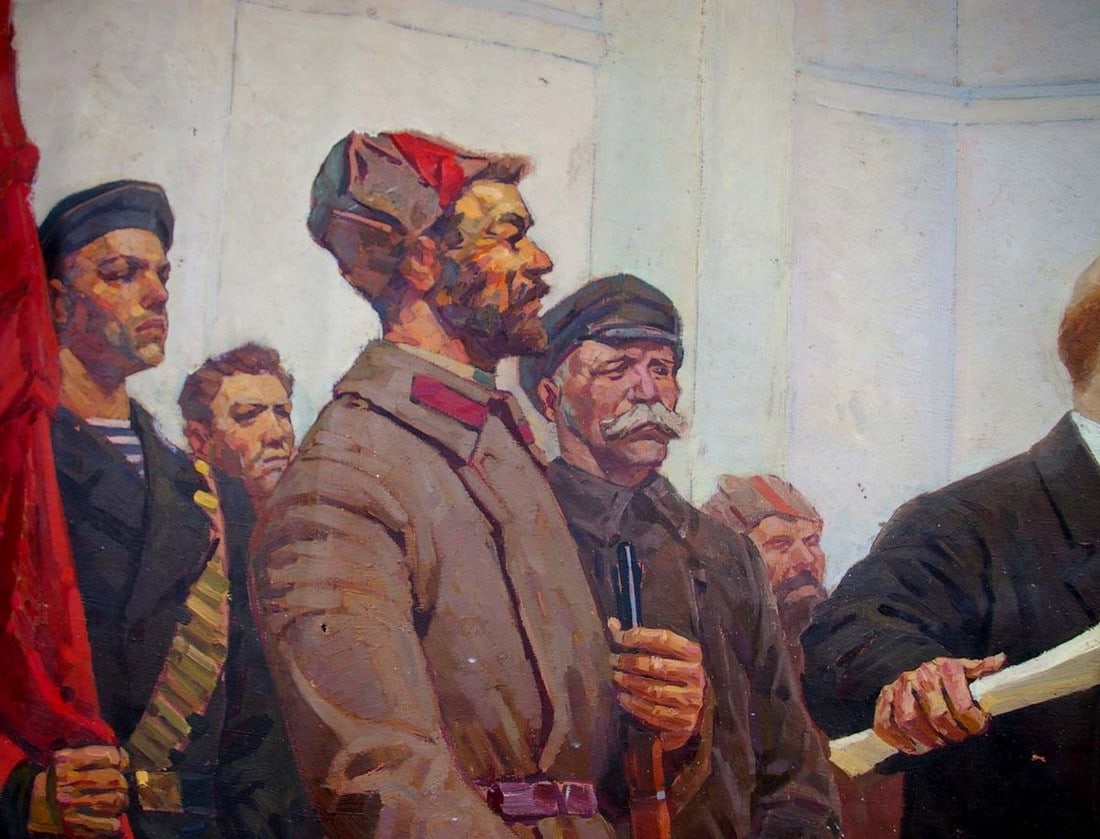Oil painting Lenin's speech Samoylenko Zoya Alexandrovna - 6