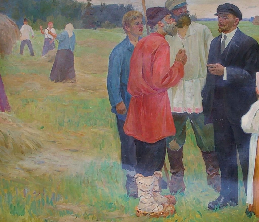 Oil painting Lenin with the peasants Sitdikov Haris Latyfovich - 2