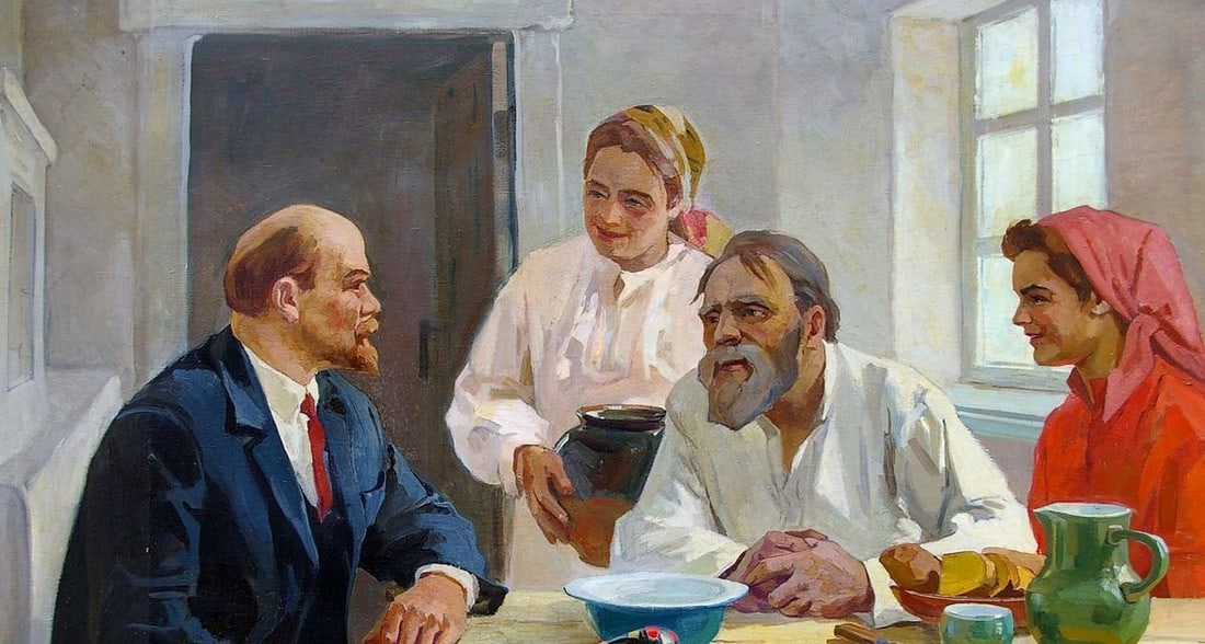Oil painting Lenin with people Yablonsky P. - 2