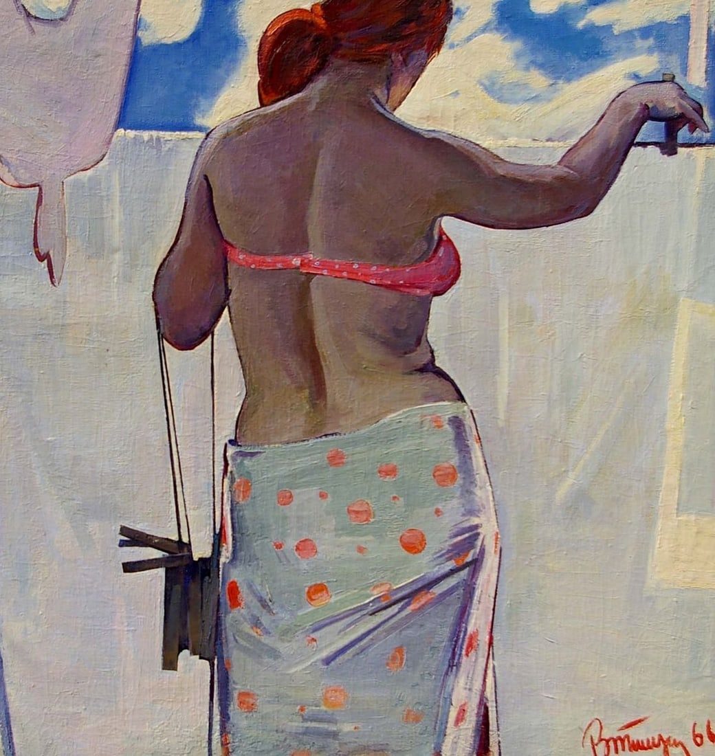 Oil painting Portrait of a girl Tishunin Vasily Ivanovich - 3