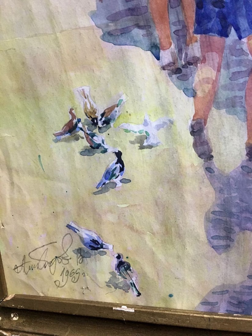 Watercolor painting Children on Red Square Alikberov V. - 5