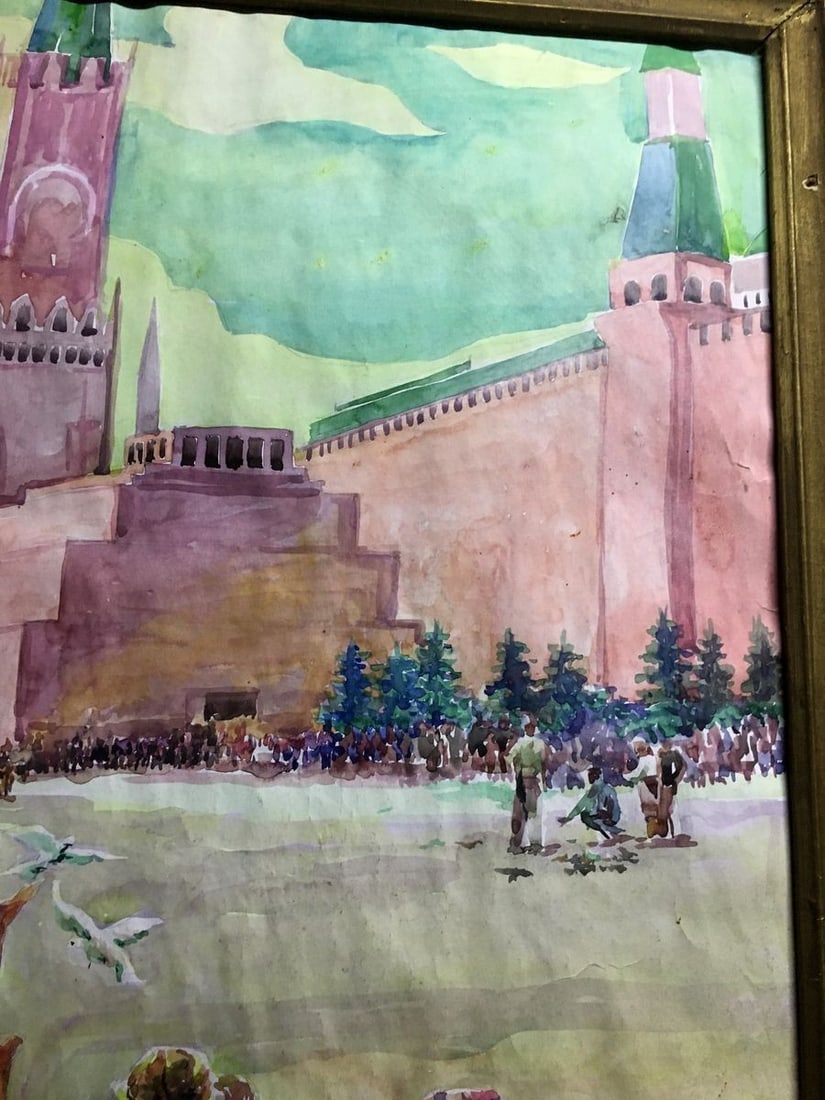 Watercolor painting Children on Red Square Alikberov V. - 8