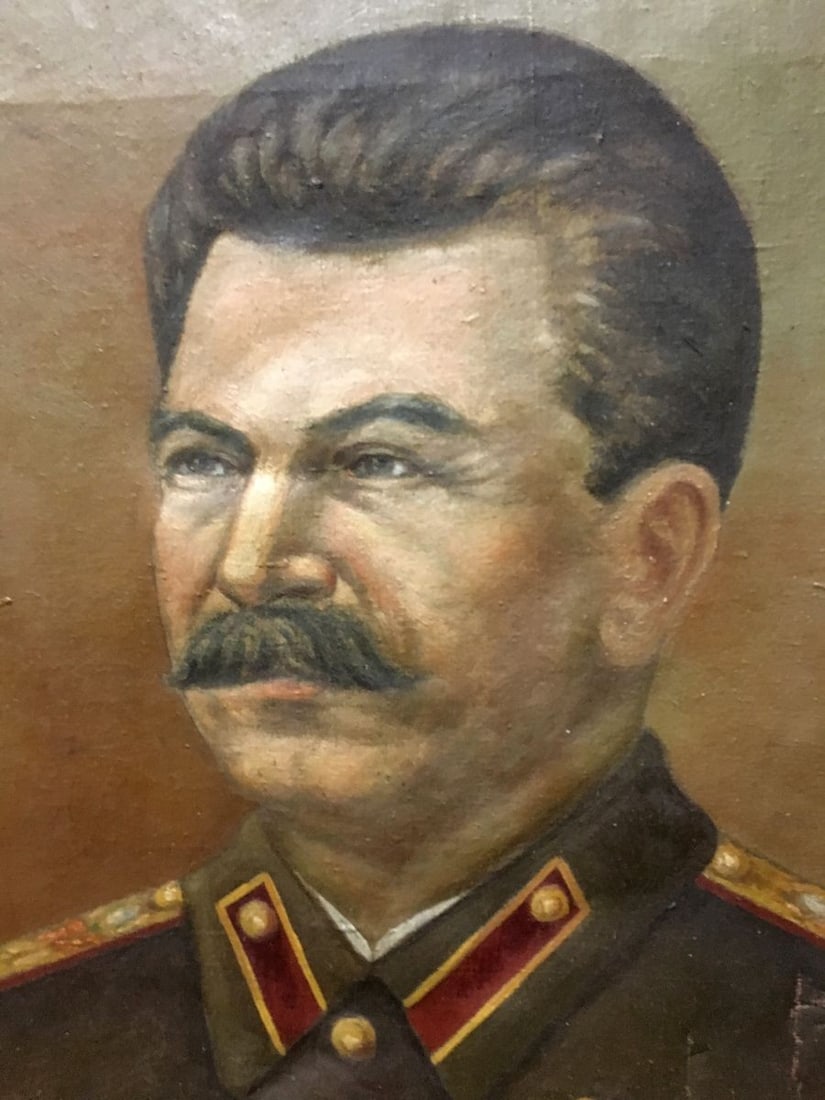 Oil painting Old real portrait of Stalin - 2