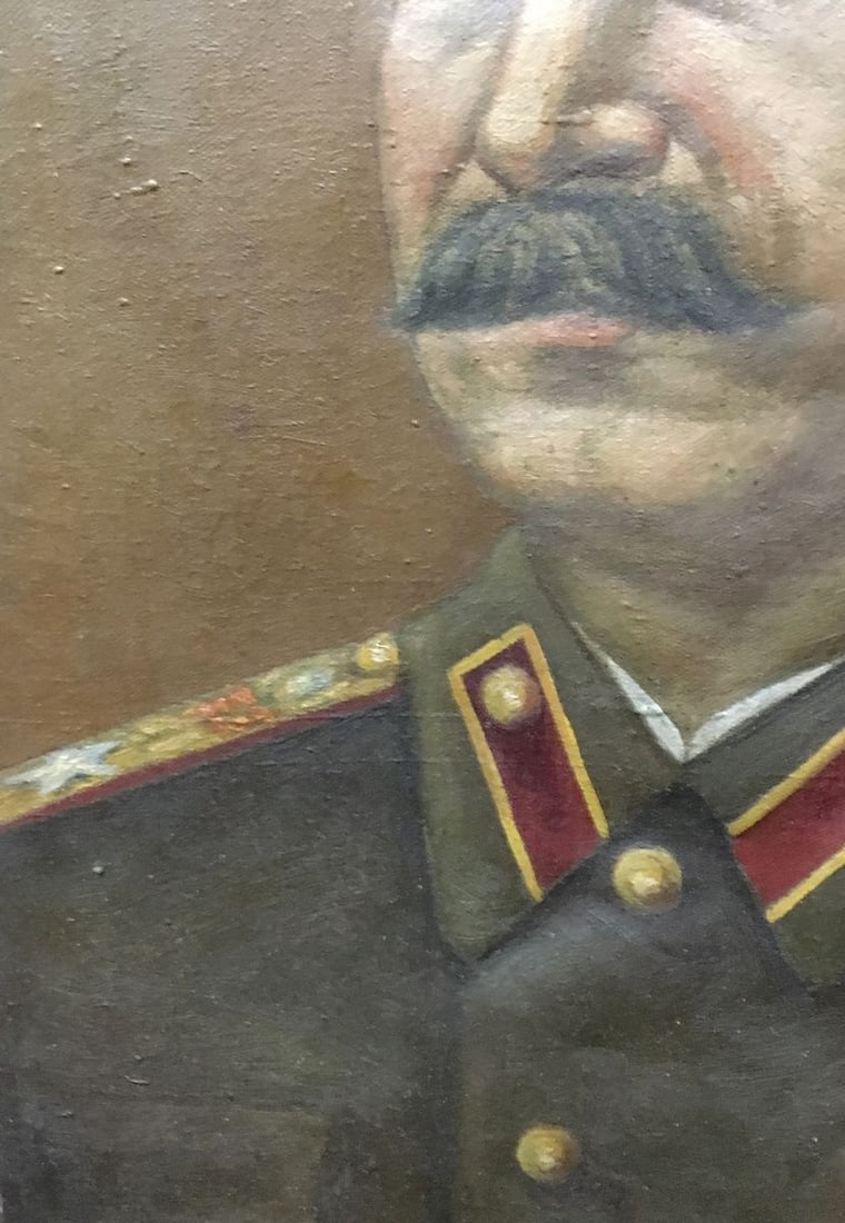 Oil painting Old real portrait of Stalin - 4