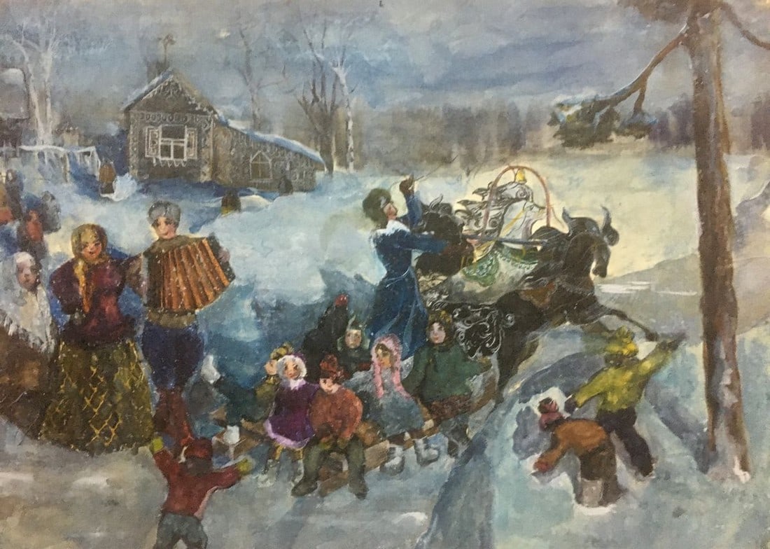 Watercolor painting Festive evening Palazhchenko Irina - 2