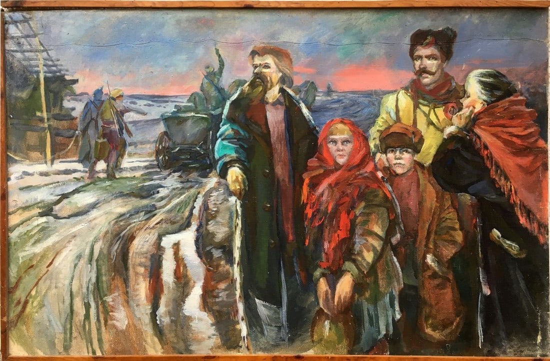 Oil painting Everyday life of people Andrey Ivanovich Serkov (1 of 10)