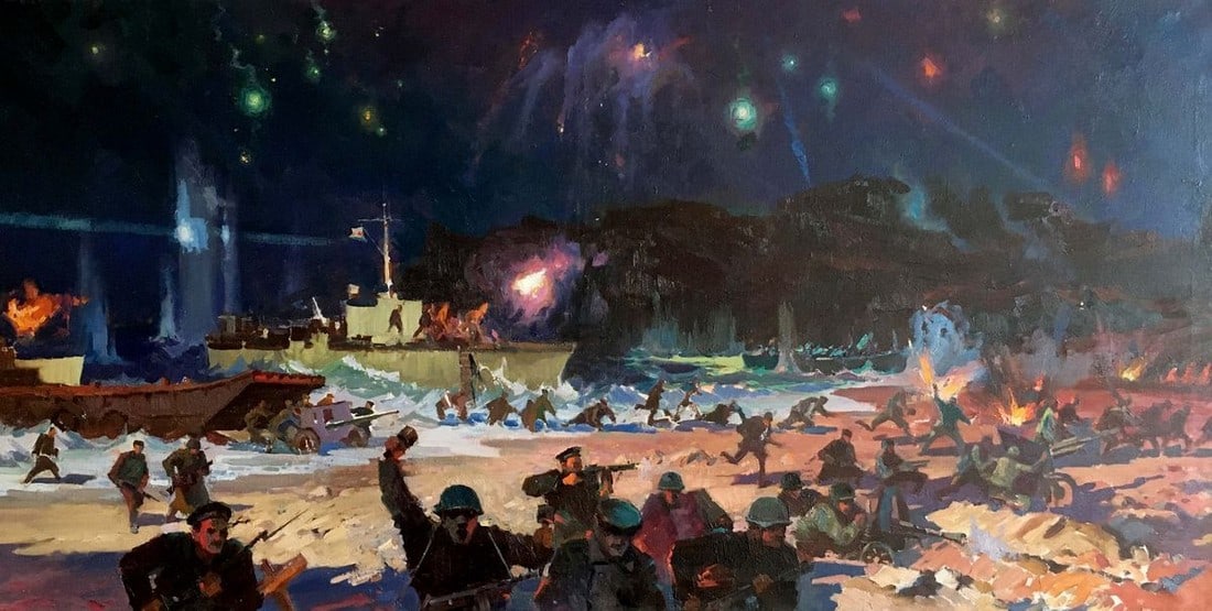 Oil painting Eltigen Ivan Ivanovich Zakharov: Title: Oil painting Eltigen Ivan Ivanovich Zakharov Description: ?847 *** ABOUT THIS PAINTING *** * TITLE: "Eltigen" * ARTISTS: Ivan Ivanovich Zakharov * SIZE: 75x150 cm/'29.52x59.05 inches' * MEDIUM: