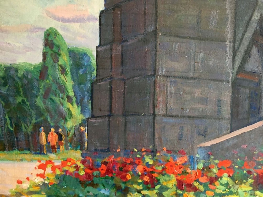 Oil painting At the monument Tyukha Ivan Andreevich - 3