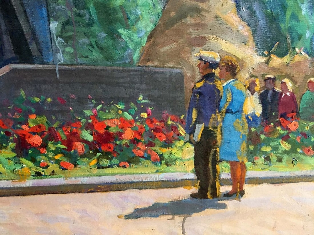 Oil painting At the monument Tyukha Ivan Andreevich - 5