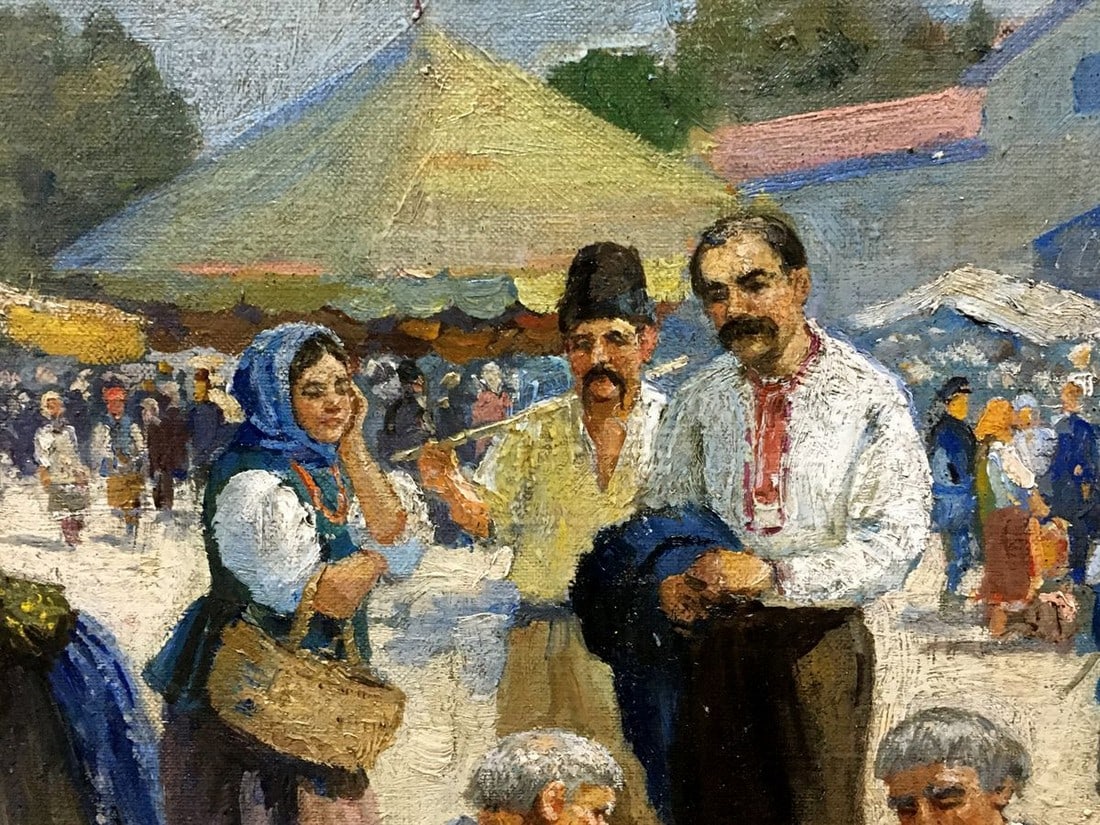 Oil painting Ilyinsky fair in Romny Dubinchuk Victor - 2