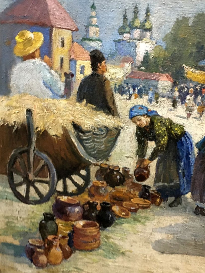 Oil painting Ilyinsky fair in Romny Dubinchuk Victor - 4