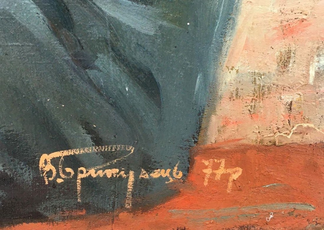 Social realism oil painting Portrait of Lenin Brikulets Viktor Mikhailovich - 6